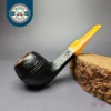 Mina Pipes Sandblasted Bulldog w/ Brass Estate Briar Pipe, Unsmoked