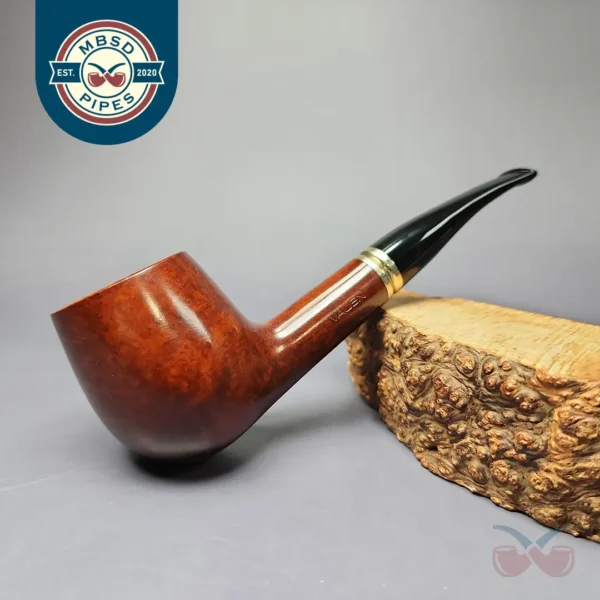 Vauen 3743 Smooth Dubin w/ Brass Estate Briar Pipe, Unsmoked, 9mm