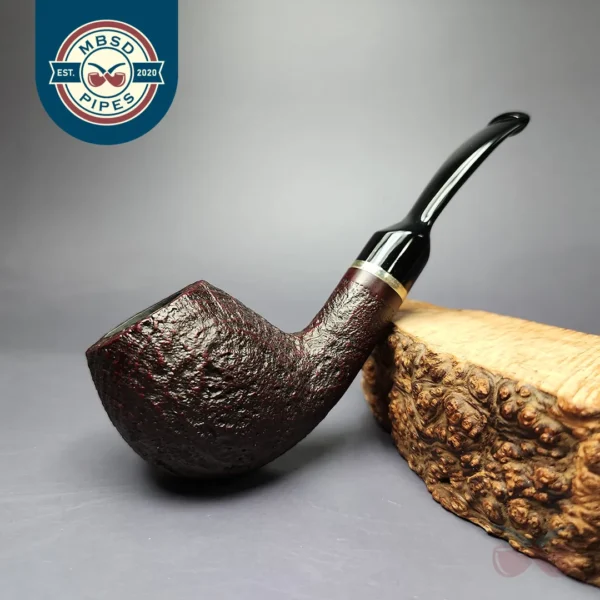 Vauen 5205 Sandblasted Apple w/ Brass Estate Briar Pipe, Unsmoked, 9mm
