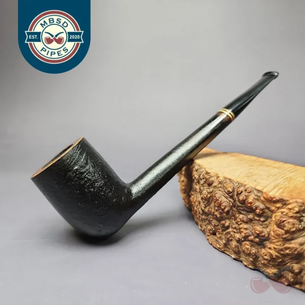 Mina Pipes Partially Sandblasted Canadian Estate Briar Pipe, Unsmoked