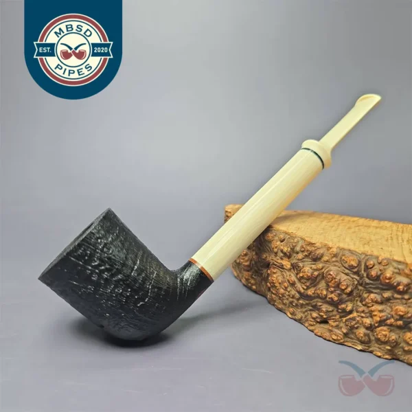 Sean Reum Sandblasted Dublin w/ Ivorite Handmade Briar Pipe, New
