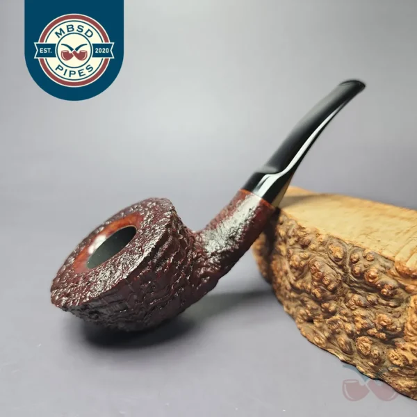 Sergei Senatorov Sandblasted Squat Dublin Estate Briar Pipe, Unsmoked