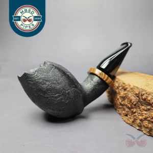Peter Toth Sandblasted Stubby Freehand w/ Black Palm Handmade Briar Pipe, New