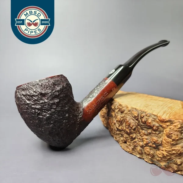 James Upshall Bark EXL Partially Rusticated Acorn Estate Briar Pipe, Unsmoked