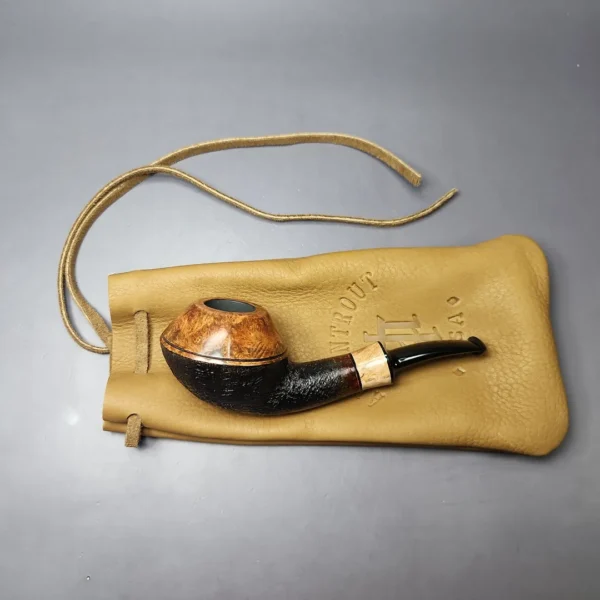 Nathan Armentrout Partially Sandblasted "Rad Davis Rhodesian" Handmade Briar Pipe, New - Image 2