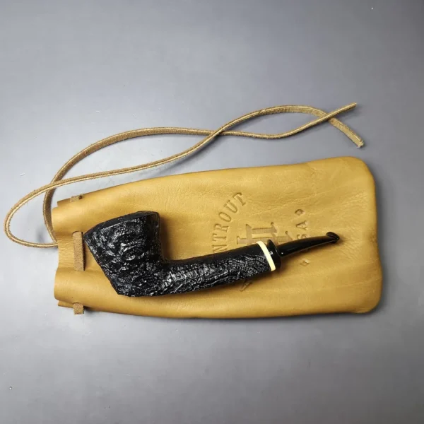 Nathan Armentrout Sandblasted Long Shank Dublin w/ Mammoth Briar Pipe, New - Image 2
