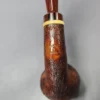 Nathan Armentrout Contrast Sandblasted Apple w/ Boxwood Handmade Briar Pipe, New - Image 2