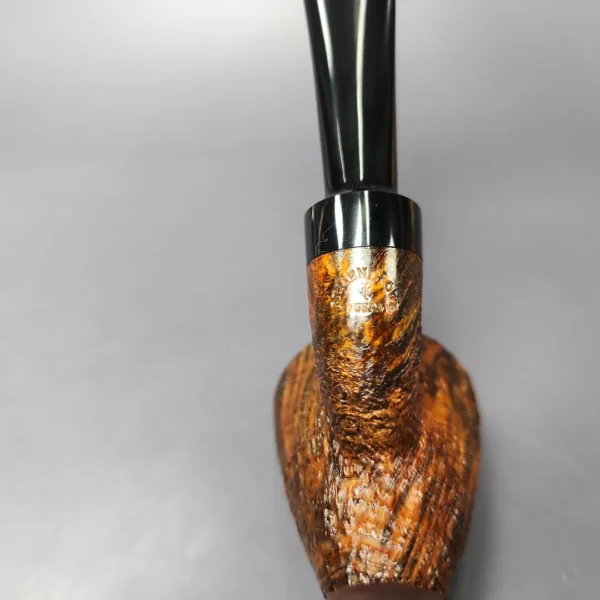 Nathan Armentrout Contrast Sandblasted Standing Dublin Handmade Briar Pipe, New - Image 2