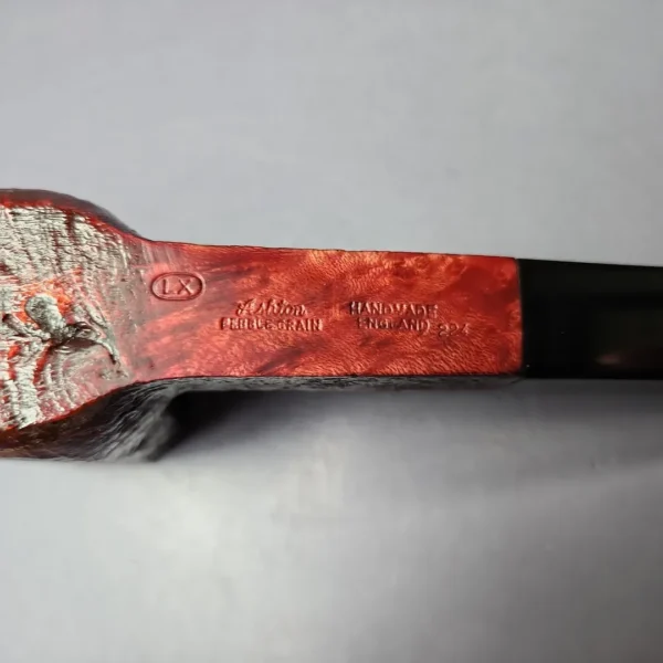 Ashton Pebble Grain LX Sandblasted Panel Billiard Estate Briar Pipe, Unsmoked - Image 2