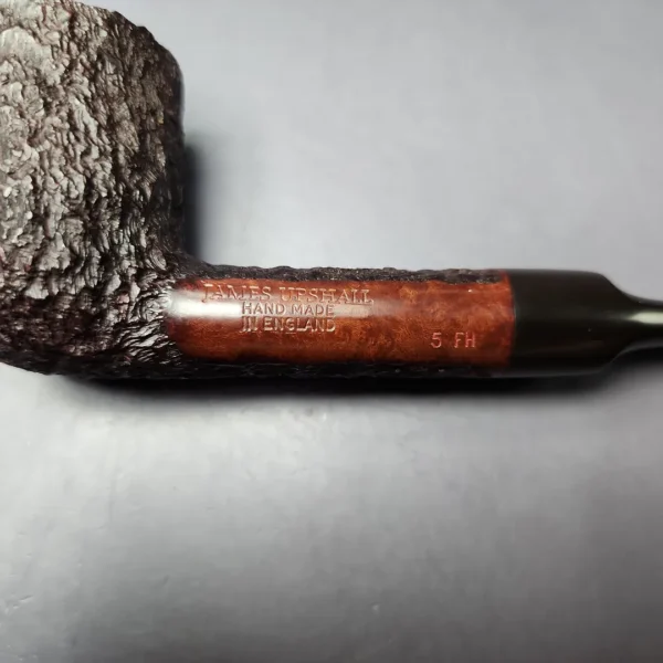 James Upshall Bark Group 5 Rusticated Dublin Estate Briar Pipe, Unsmoked - Image 2
