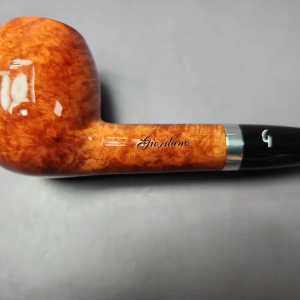 Giordano Lucca 4 Smooth Billiard w/ Silver Estate Briar Pipe, Unsmoked, 9mm - Image 2