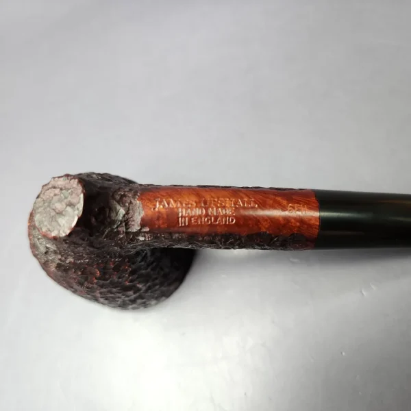 James Upshall Bark Group 6 Rusticated Footed Dublin Estate Briar Pipe, Unsmoked - Image 2