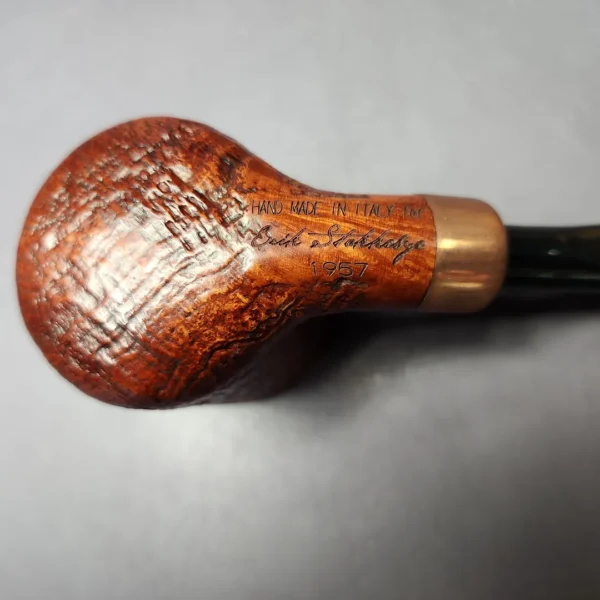 4th Generation (by Ascorti) Forza Nebbiolo 1957 Sandblasted Pot Estate Briar Pipe, Unsmoked - Image 2