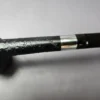 J Mouton Partially Sandblasted Lovat w/ Silver Handmade Briar Pipe, New - Image 2