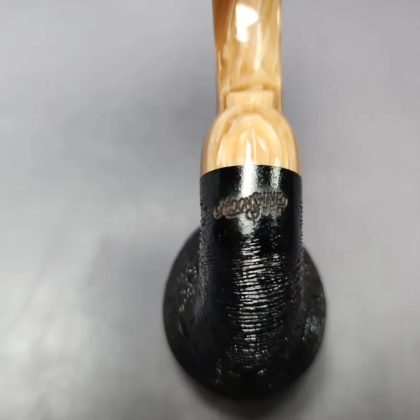 Moonshine Rusticated Grapeshot Cannonball Estate Briar Pipe, American Estates - Image 2
