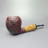 Robertson Pipes Contrast Sandblasted Egg w/ Faceted Bocote Handmade Briar Pipe, New - Image 2