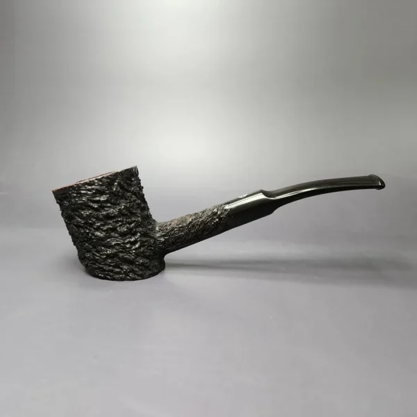 James Upshall Bark Group 6 Partially Rusticated Cherrywood Estate Briar Pipe, Unsmoked - Image 2