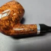 John Aylesbury 018 Smooth Bent Billiard w/ Silver Estate Briar Pipe, Unsmoked, 9mm - Image 2