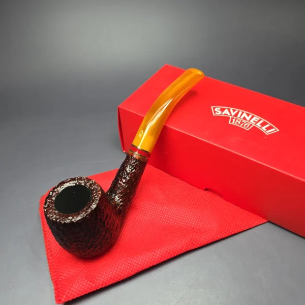 Savinelli Saint Nicholas 2024 606 Sandblasted Estate Briar Pipe Unsmoked, 6mm - Image 2