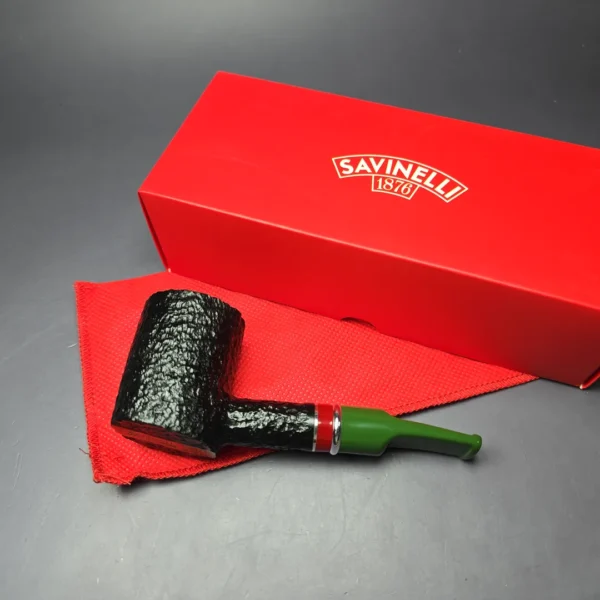 Savinelli 2025 Saint Nicholas 311 KS Rusticated Poker Briar Pipe, 6mm, New - Image 2