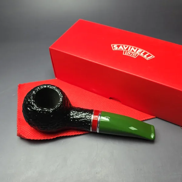 Savinelli 2025 Saint Nicholas 320 KS Rusticated Author Briar Pipe, 6mm, New - Image 2
