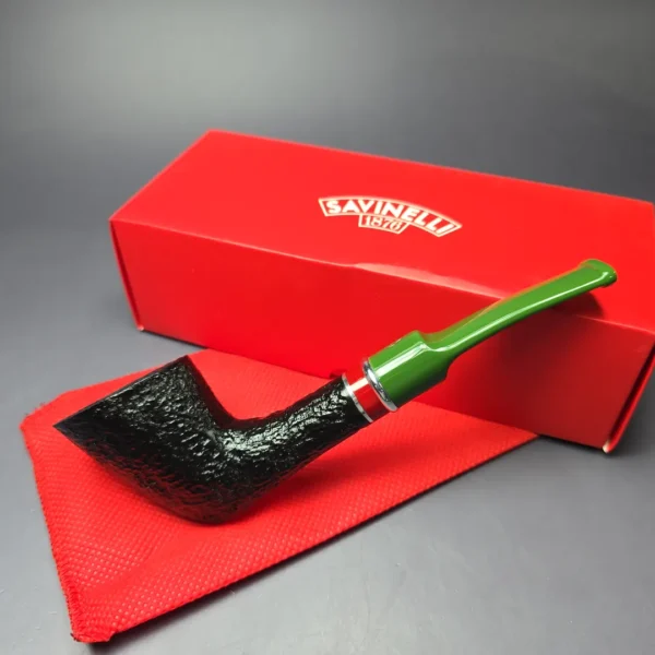 Savinelli 2025 Saint Nicholas 904 KS Rusticated Dublin Briar Pipe, 6mm, New - Image 2
