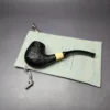 MBSD Briars by Piero Vitale Sandblasted Brandy w/ Boxwood Briar Pipe, New - Image 2