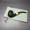 MBSD Briars by Piero Vitale Sandblasted Brandy w/ Olivewood Briar Pipe, New - Image 2