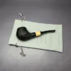 MBSD Briars by Piero Vitale Rusticated Author w/ Boxwood Briar Pipe, New - Image 2