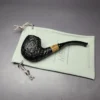 MBSD Briars by Piero Vitale Sandblasted Brandy w/ Zebrawood Briar Pipe, New - Image 2