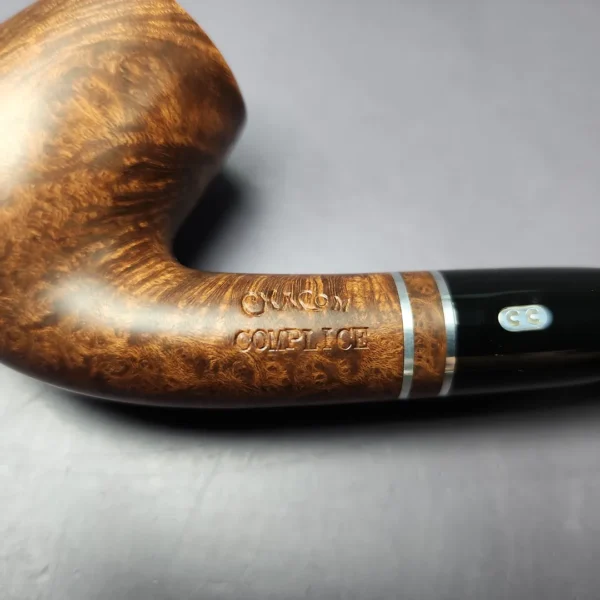 Chacom Complice 43 Smooth Bent Billiard Estate Briar Pipe, Unsmoked - Image 2