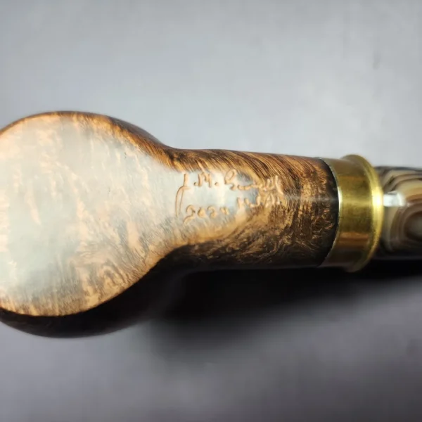 JM Boswell 2024 Smooth Apple w/ Shell Casing Estate Briar Pipe, American Estates - Image 2