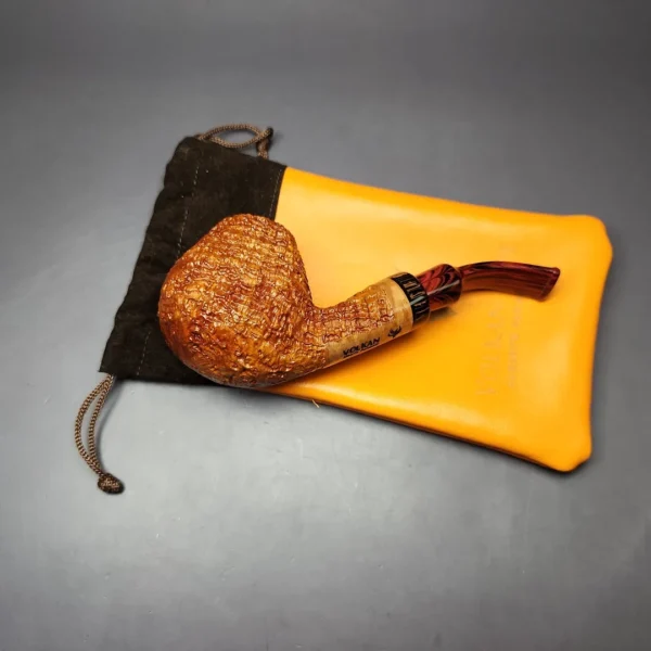 Volkan Phoenix Grade Sandblasted Brandy w/ Cumberland Estate Briar Pipe, Unsmoked - Image 2