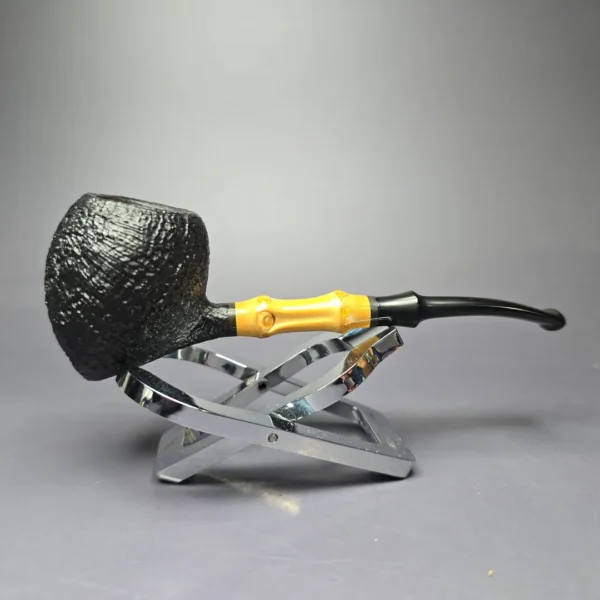 Bo Nordh 2005 Sandblasted Nut w/ Bamboo Estate Briar Pipe, Unsmoked - Image 2