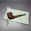 MBSD Briars by Piero Vitale Vintage Sandblasted Billiard w/ Zebrawood Briar Pipe, New - Image 2