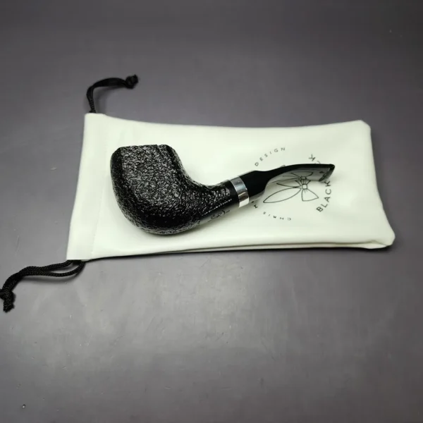 Morgan BlackJack 31 Sandblasted Panel Horn Briar Pipe, New - Image 2