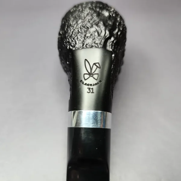 Morgan BlackJack 31 Sandblasted Panel Horn Briar Pipe, New - Image 2