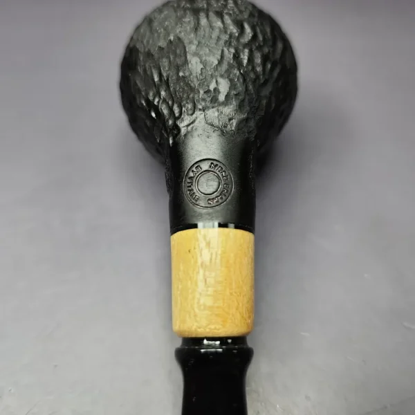 MBSD Briars by Piero Vitale Sandblasted Brandy w/ Boxwood Briar Pipe, New - Image 2