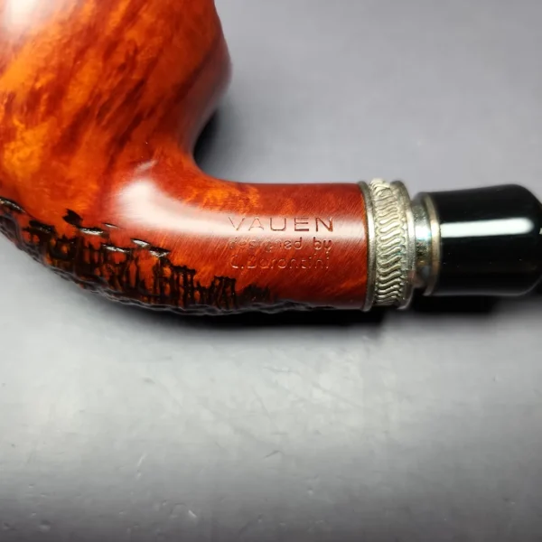 Vauen by Barontini 415 Partially Rusticated Dublin Estate Briar Pipe, Unsmoked, 9mm - Image 2