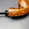 Mina Pipes Smooth Asymmetrical Blowfish Estate Briar Pipe, Unsmoked - Image 2