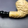 Rustic Army Mount Bent Billiard Estate Block Meerschaum Pipe, Turkish Estates - Image 2