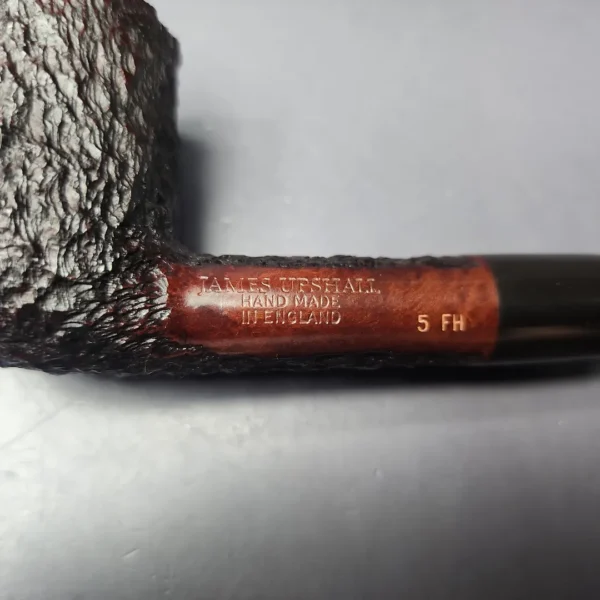 James Upshall Bark Group 5 Rusticated Dublin Estate Briar Pipe, Unsmoked - Image 2