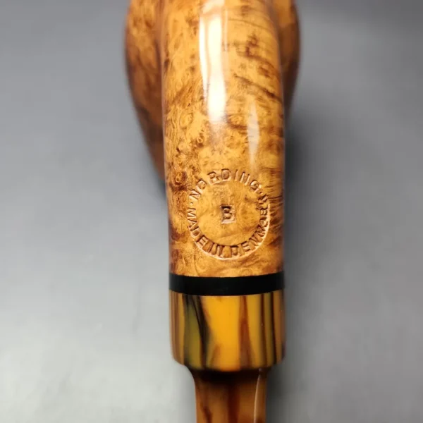 Nording B Giant Smooth Bent Billiard Estate Briar Pipe, Unsmoked - Image 2