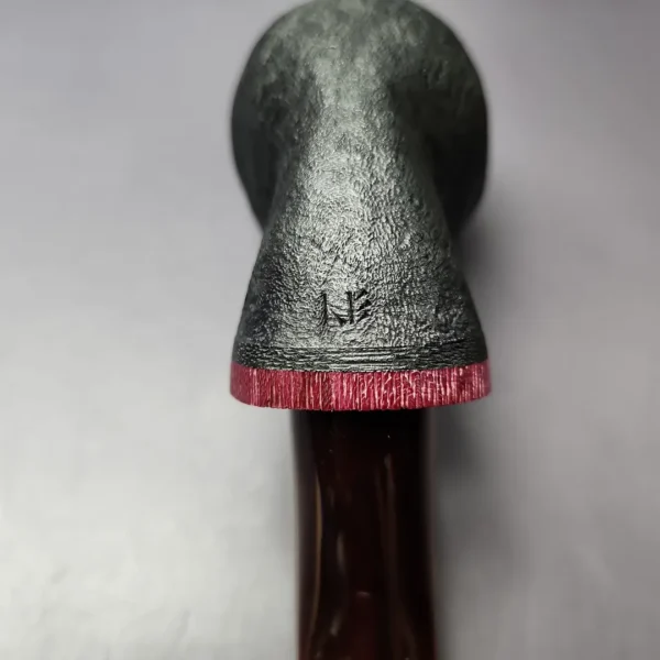 Peter Toth Black-blast Fluted Freehand w/ Purpleheart Handmade Briar Pipe, New - Image 2