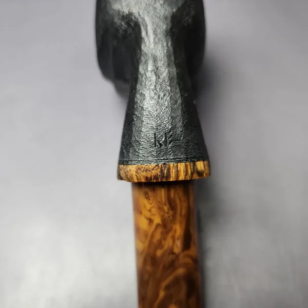 Peter Toth Black-blast Stack Freehand w/ Spalted Oak Handmade Briar Pipe, New - Image 2