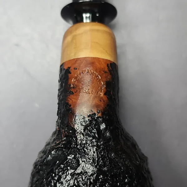 Nathan Armentrout Partially Sandblasted Nosewarmer Pot Handmade Briar Pipe, New - Image 2