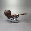Nathan Armentrout Contrast Sandblasted Apple w/ Boxwood Handmade Briar Pipe, New - Image 3