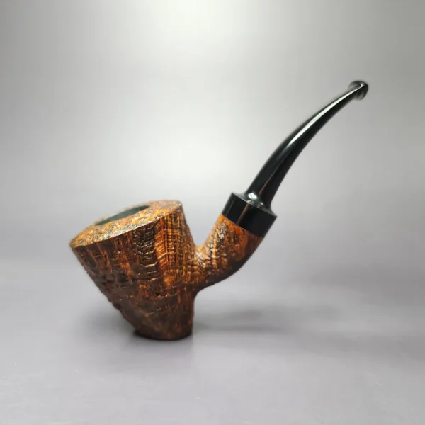 Nathan Armentrout Contrast Sandblasted Standing Dublin Handmade Briar Pipe, New - Image 3