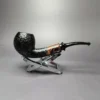 Sean Reum Sandblasted Apple w/ Cumberland Handmade Briar Pipe, New - Image 3
