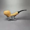 Eclesias Pipes Natural Sandblasted Acorn Handmade Briar Pipe, New - Image 3